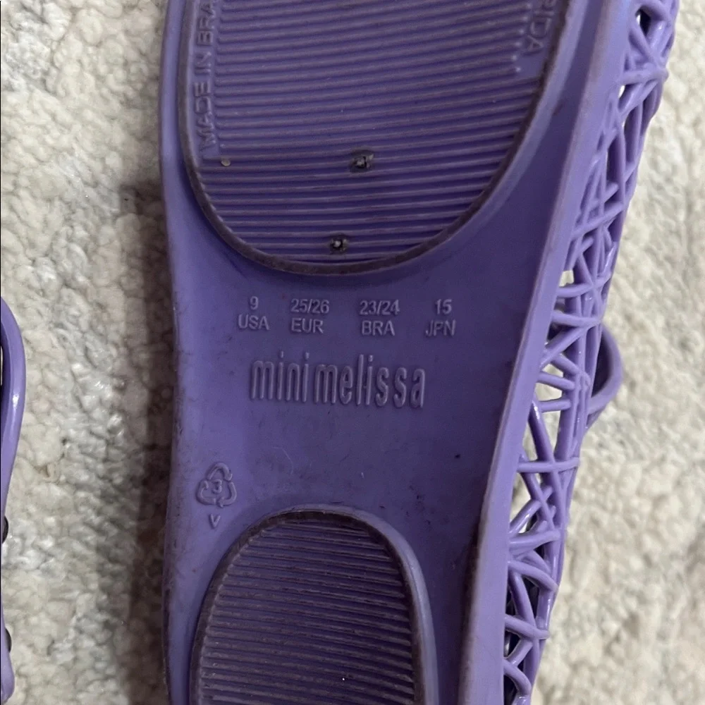 Mini Melissa Purple Kids Sandals - Picture 3 of 3